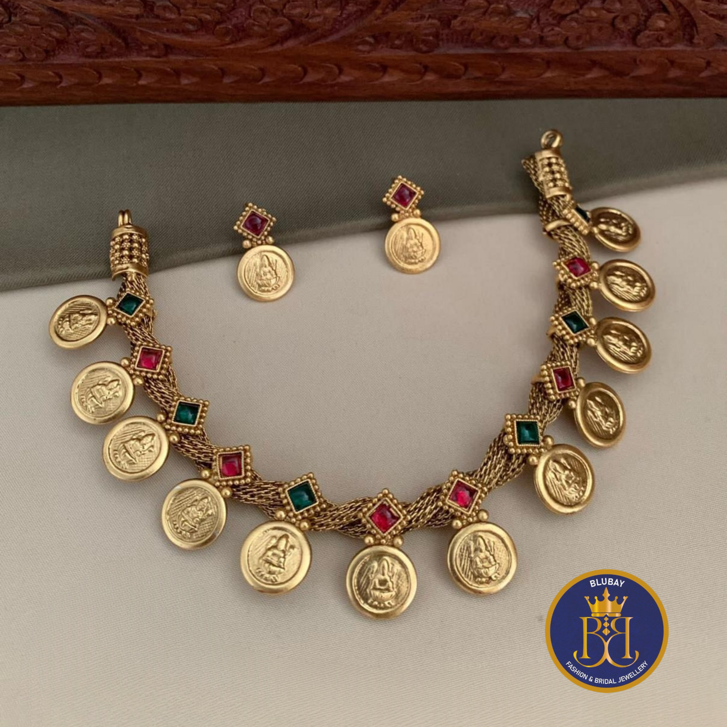 Premium Kasumala coin twisted Necklace set