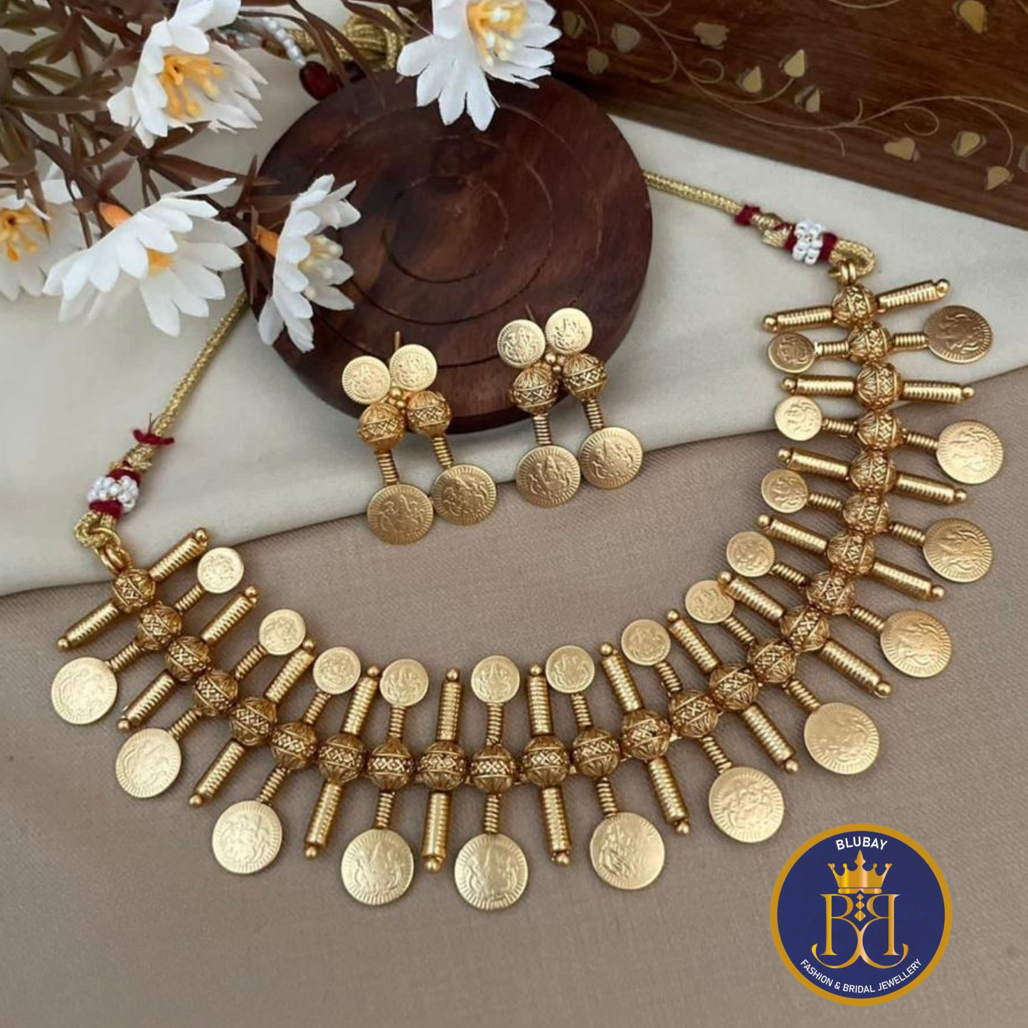 Premium Kasumala Spike and hub coin Necklace set