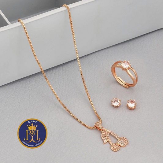 Designer premium dailywear rose gold Combo set