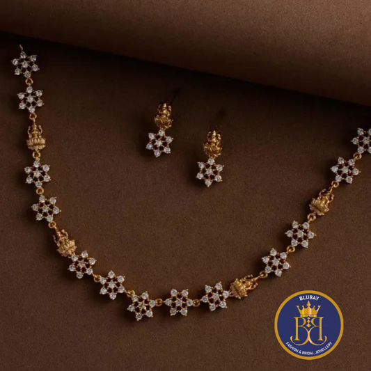 Starry Diamond Devi gold toned Necklace set